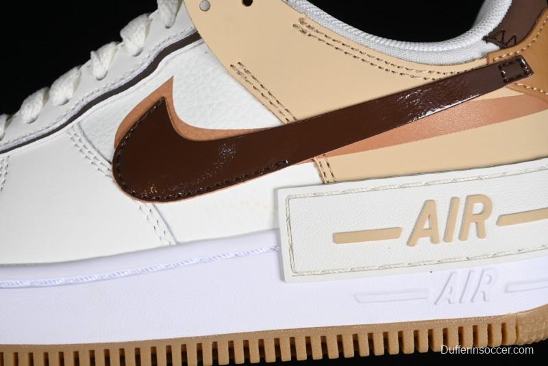 Nike Air Force 1 Shadow Low-Top Sneakers with Lightweight EVA Midsole and Anti-Slip RB Rubber Outsole - DZ1847-106