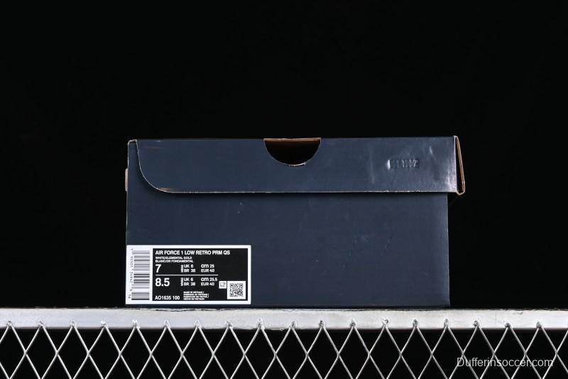 Nike Air Force 1 '07 Low Casual Sneakers with Full-Length Air Cushion - AO1635-100