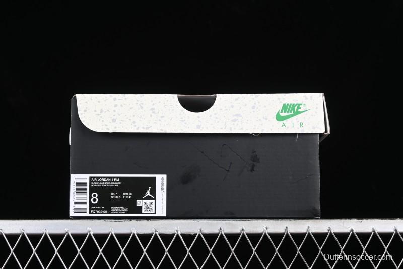 Nike Air Jordan 4 Remastered Sneakers in Black, Light Bone, and Dark Gray - FQ7939-001