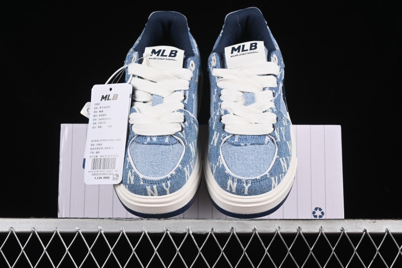 New York Yankees MLB Chunky Liner Denim Basic Platform Sandals - 3ASXCDC4N50BLS