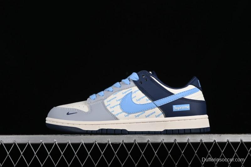 Nike SB Dunk Low Supreme Collaboration - Anniversary Edition High-End Custom Low-Top Casual Skate Shoes - CF3688-009