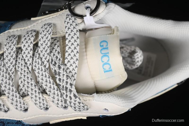 Nike Air Force 1 '07 Low Gucci Collaboration - Blue Floral Print Casual Sneakers - BB9577-101