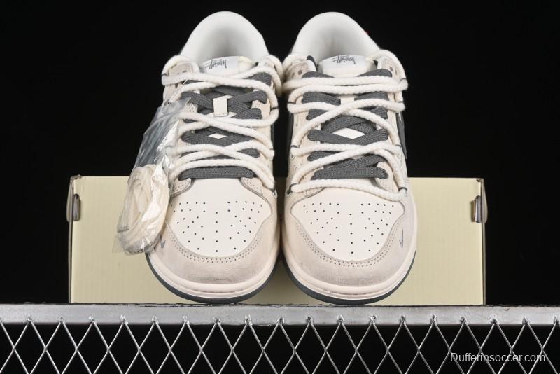 Nike SB Dunk Low Stussy Anniversary Edition Custom Low-Top Casual Sneakers - SJ2068-280
