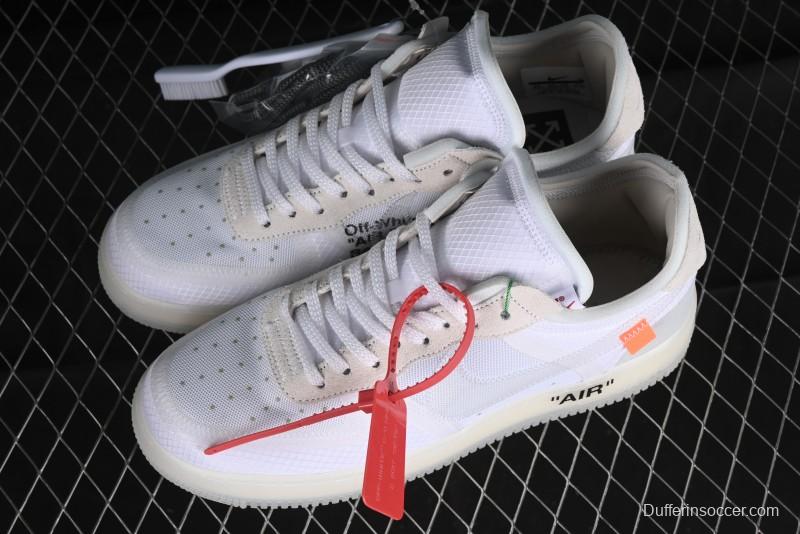Nike Off White x Air Force 1 Low OW Transparent White Sneakers - AO4606-100