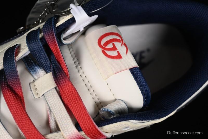 Nike SB Dunk Low Gucci Collaboration - Beige Blue Patchwork Anniversary High-End Custom Low-Top Casual Sneakers - XY1688-003