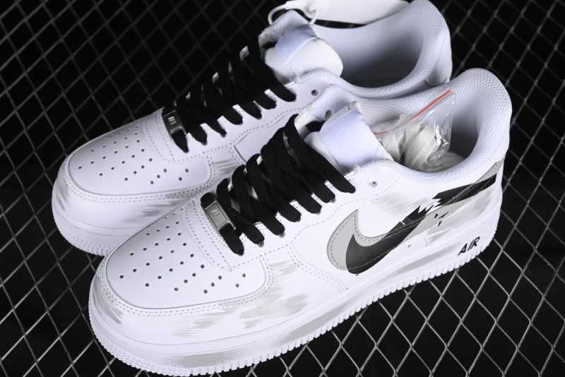 Nike Air Force 1 '07 Low Custom Hand-Painted 2D Theme with Broken Three-Hook Shadow and Strap - CW2288-111