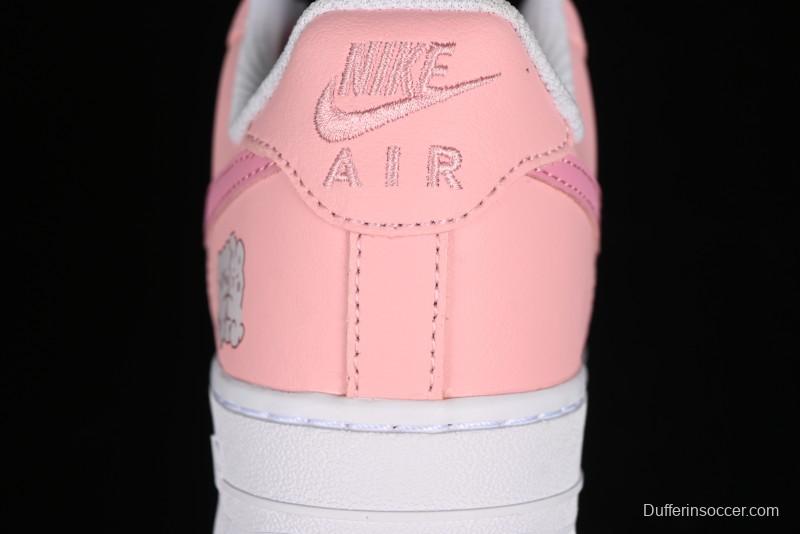 Nike Air Force 1'07 Low Casual Sneakers with Cuddle Bear Design - YY2024-762