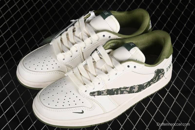 Nike Travis Scott x Fragment Design x Air Jordan 1 Low OG SP AJ1 Retro Sneakers - DM6688-605