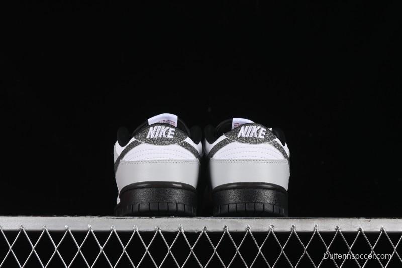 Nike Dunk Low "Glitter Swoosh" Light Silver SB Low-Top Casual Skate Shoes - HQ3462-191