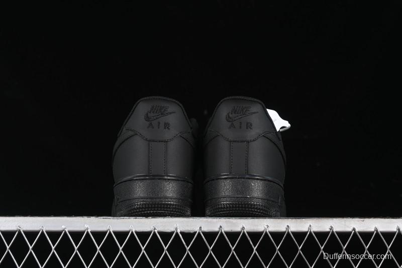 Nike Air Force 1 '07 Low LV Custom All Black Casual Sneakers - 315122-101