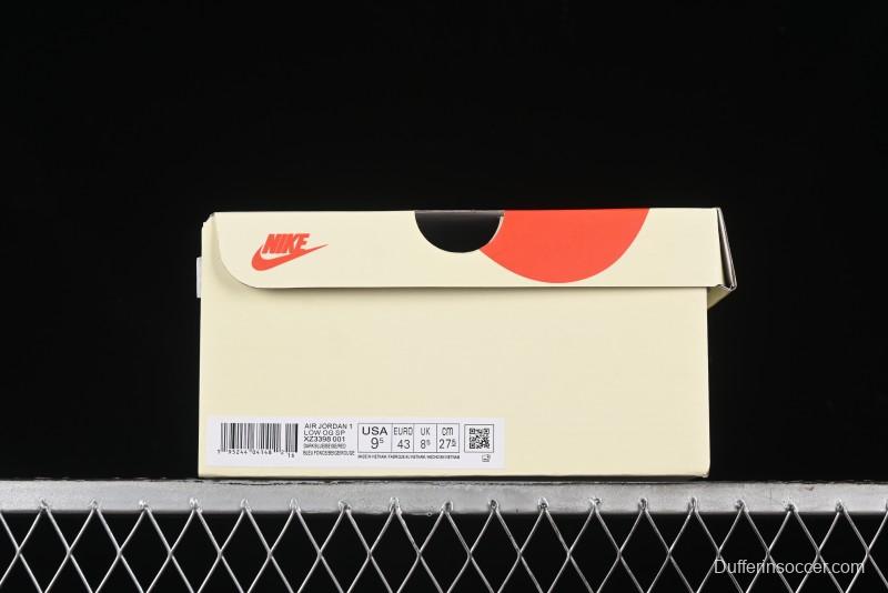 Nike Travis Scott x Fragment Design x Air Jordan 1 Low OG SP AJ1 Retro Sneakers - XZ3398-001