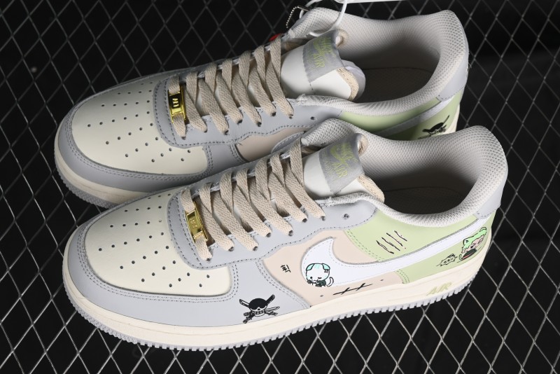 Nike Air Force 1'07 Low "Three Blade Flow" One Piece Series - Zoro's Santoryu Casual Sneakers - CJ0304-510