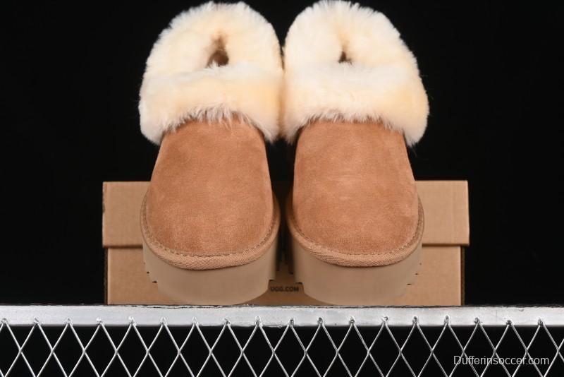 UGG Nita Platform Shearling Lined Winter Boots with Leather Upper - 1166733