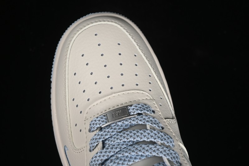Nike Air Force 1 '07 Low Stussy Collaboration - Off White Elegant Blue Low-Top Casual Sneakers - XZ3328-002