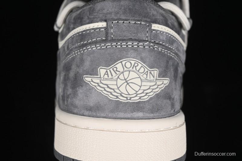 Nike Air Jordan 1 Low Retro Basketball Shoes with Custom Bear Collaboration - SJ9950-018