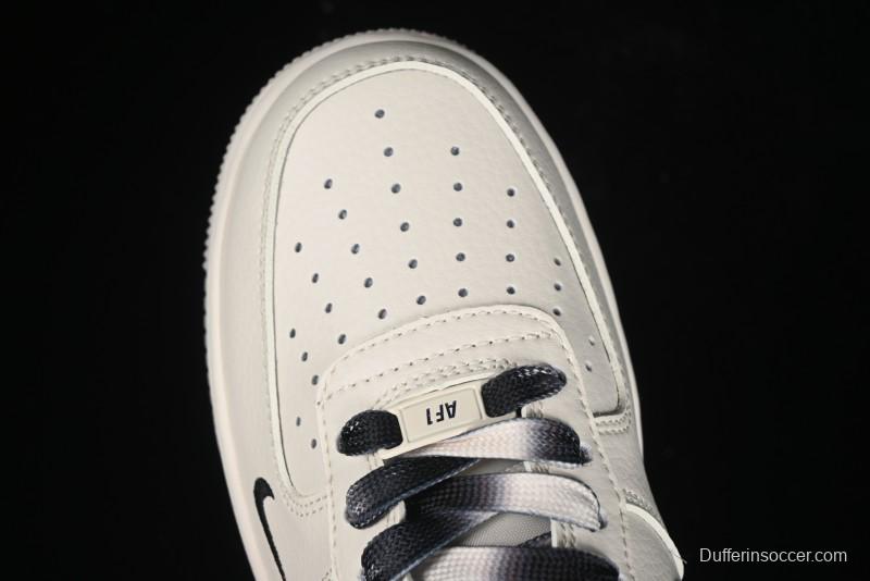 Nike Air Force 1 '07 Low Supreme Collaboration - White Black Two-Tone Low-Top Casual Sneakers - BB7577-217