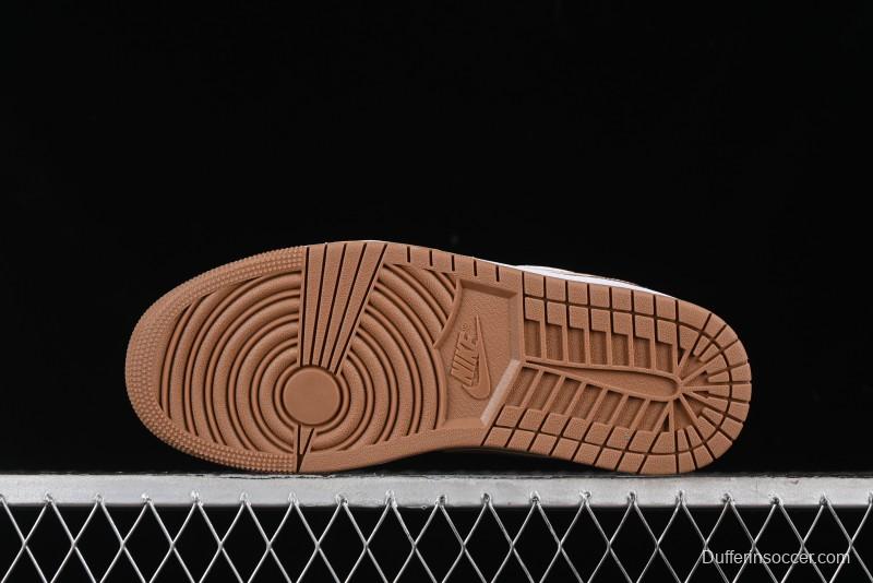 Nike Air Jordan 1 Low AJ1 White Tan Low-Top Casual Sneakers - DC0774-202