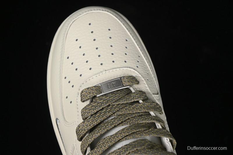 Nike Air Force 1 '07 Mid Military Green Dual-Color Sole Starlight Retro Sneakers - XL0236-231