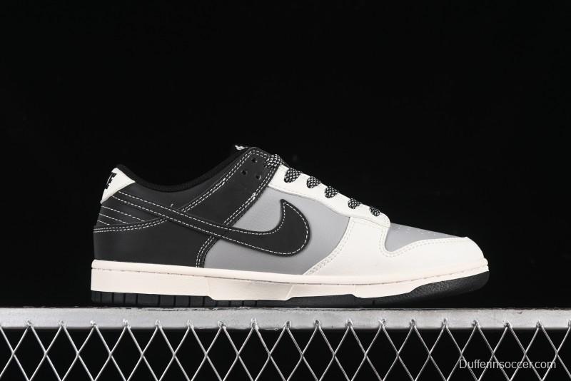Nike SB Dunk Low BAPE Collaboration Anniversary Edition - White Grey Black Low Top Casual Skate Shoes - BB8969-007