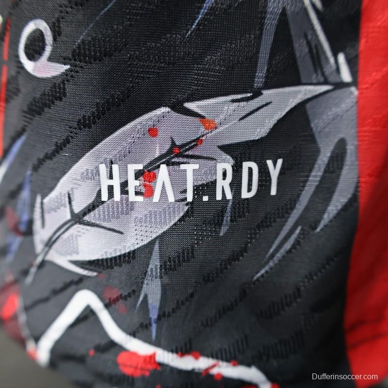 Player Version 2025 Japan National Team Black with Anime Character Design Jersey