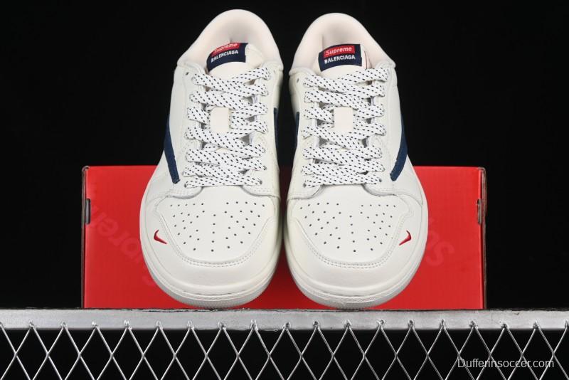 Nike Travis Scott x Fragment Design x Air Jordan 1 Low OG SP AJ1 Supreme Collaboration - JH6088-608