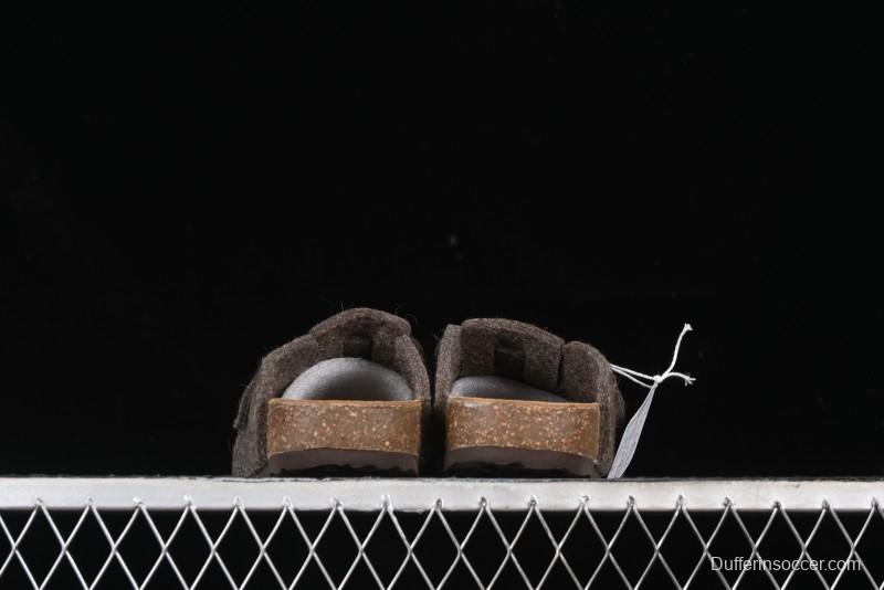 Birkenstock Half-Fur Slide Sandals with Wool Lining - G.D4