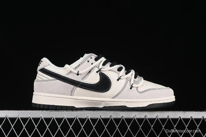 Nike SB Dunk Low BAPE Collaboration - Strap Black Hook Anniversary High-End Custom Low-Top Casual Skate Shoes SJ2068-299