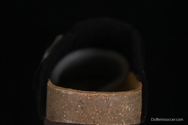 Birkenstock Half Open Toe Sandals with Smokeless Coal Wool Upper - G.D4