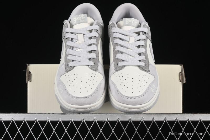 Nike SB Dunk Low BAPE Collaboration - Grey Pig 8th Anniversary Custom Low-Top Casual Skate Shoes - CH6336-226