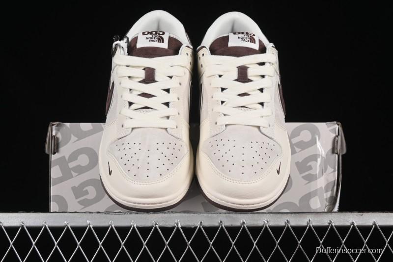 Nike SB Dunk Low The North Face Collaboration Anniversary Edition Premium Custom Low-Top Casual Skate Shoes - DQ1098-515