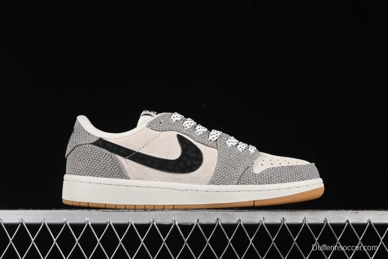 Nike Travis Scott x Fragment Design x Air Jordan 1 Low OG SP AJ1 Sneakers - JH6089-006
