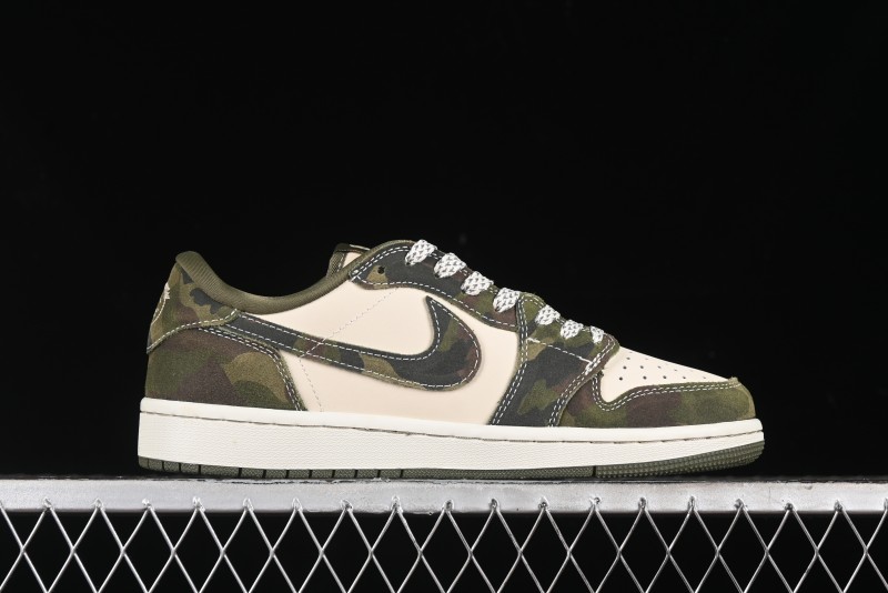 Nike Air Jordan 1 Low OG SP Travis Scott x Fragment Design Collaboration Sneakers - CH6336-014