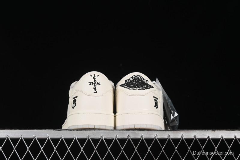 Nike Travis Scott x Fragment Design x Air Jordan 1 Low OG SP AJ1 Burberry Collaboration - BB6588-313