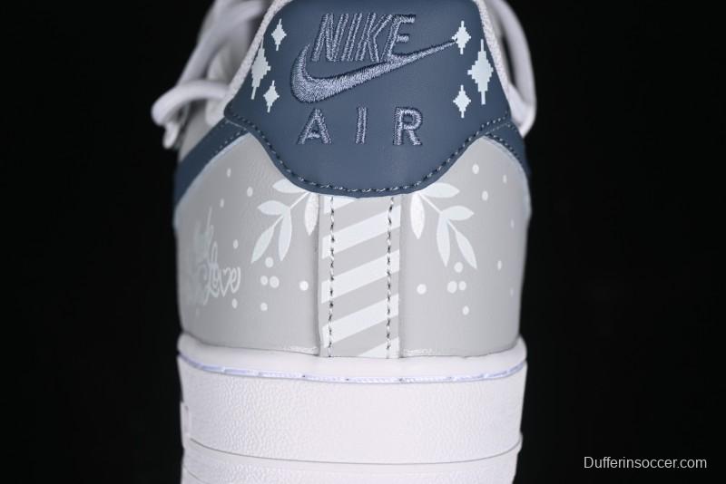Nike Air Force 1 '07 Low Frozen Custom Paint Low-Top Casual Sneakers - ZH0316-035
