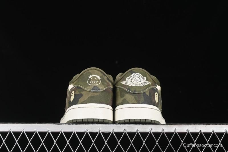 Nike Air Jordan 1 Low OG SP Travis Scott x Fragment Design Collaboration Sneakers - CH6336-014