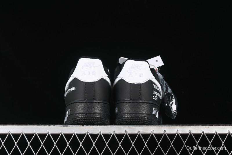 Nike Air Force 1 '07 Low Graffiti White Black Casual Sneakers - CW2288-017