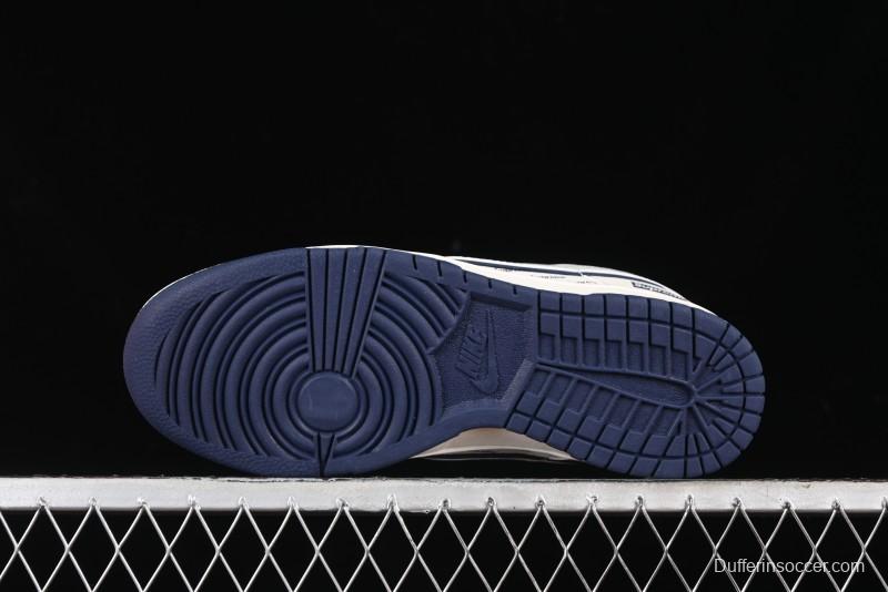 Nike SB Dunk Low Supreme Collaboration - Off-White Double Swoosh Anniversary Custom Low-Top Casual Sneakers - XX2025-288