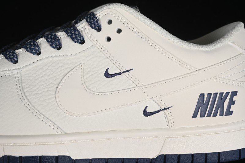 Nike SB Dunk Low Collaboration Three Swooshes Dark Blue Colorway Low-Top Casual Skateboarding Shoes - NK5639-327