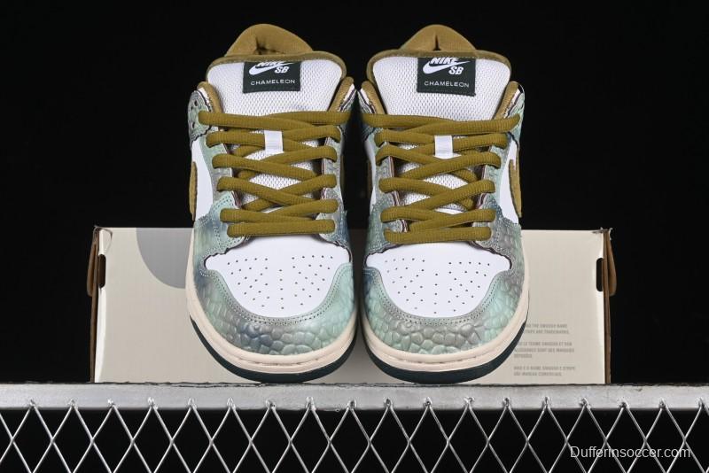 Nike Alexis Sablone x SB Dunk Low Reptile SB Low Top Casual Skate Shoes - HJ3386-300