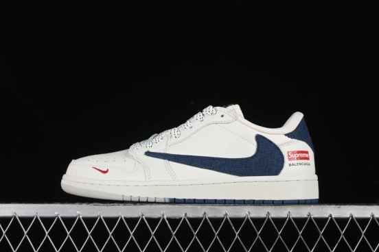 Nike Travis Scott x Fragment Design x Air Jordan 1 Low OG SP AJ1 Supreme Collaboration - JH6088-608