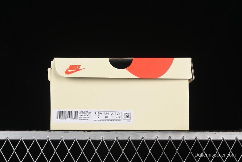 Nike Travis Scott x Fragment Design x Air Jordan 1 Low OG SP AJ1 Retro Sneakers - SJ2068-122