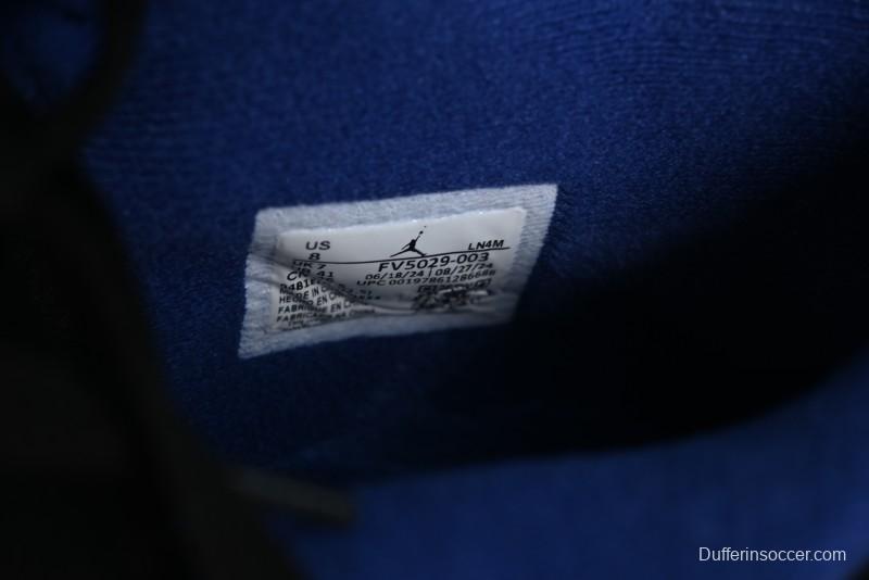 Nike Air Jordan 4 Retro Basketball Shoes in Black, Blue and Neutral Grey - FV5029-003