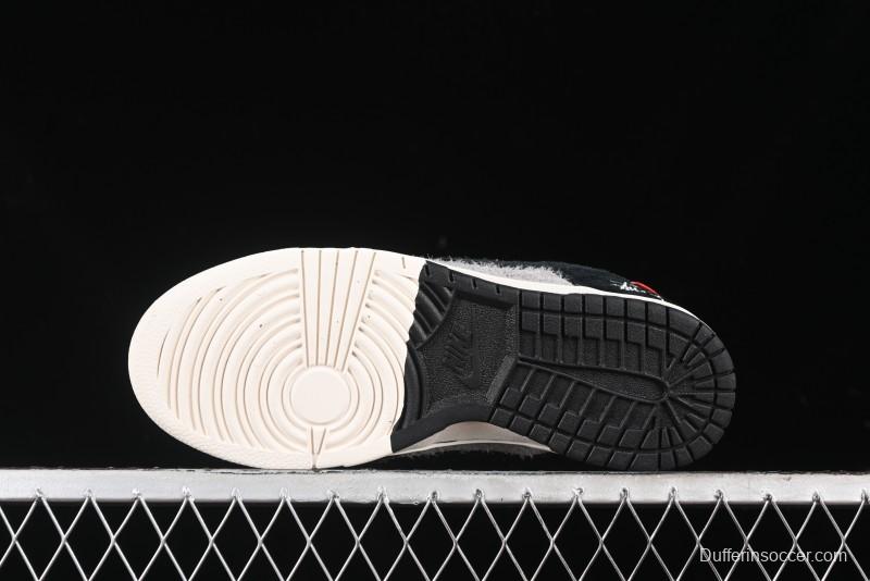 Nike SB Dunk Low Stussy Series - Grey Black with Black Swoosh Anniversary Custom Low-Top Casual Skate Shoes - MM1089-028