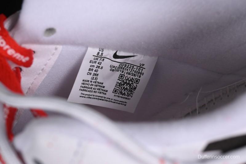 Supreme x Nike Air Force 1 '07 Low Casual Sneakers with Broken Swoosh and Anime-Inspired Spray Paint Design - CU9225-101