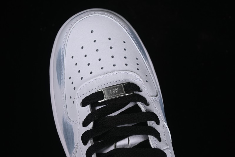 Nike Air Force 1 Mid Custom Hand-Painted Broken Three Hooks Shadow Spray-Painted Strap Mid-Top Casual Sneakers - CW2289-111