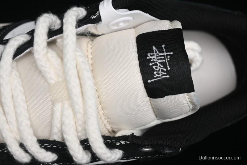 Nike Air Force 1 '07 Low Stussy Collaboration - Black/Red Label Low-Top Casual Sneakers - SJ6698-008