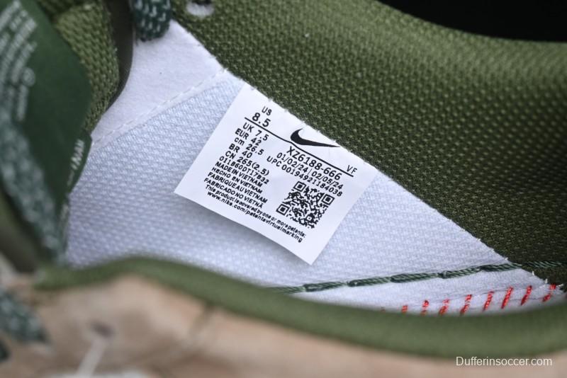 Nike Air Force 1 '07 Low Stussy Collaboration Light Brown Green Low-Top Casual Sneakers - XZ6188-666