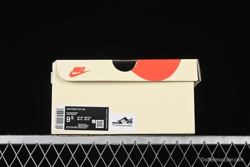 Nike Air Force 1 '07 Low Stussy Collaboration - Black Grey Casual Sneakers - XZ3328-566