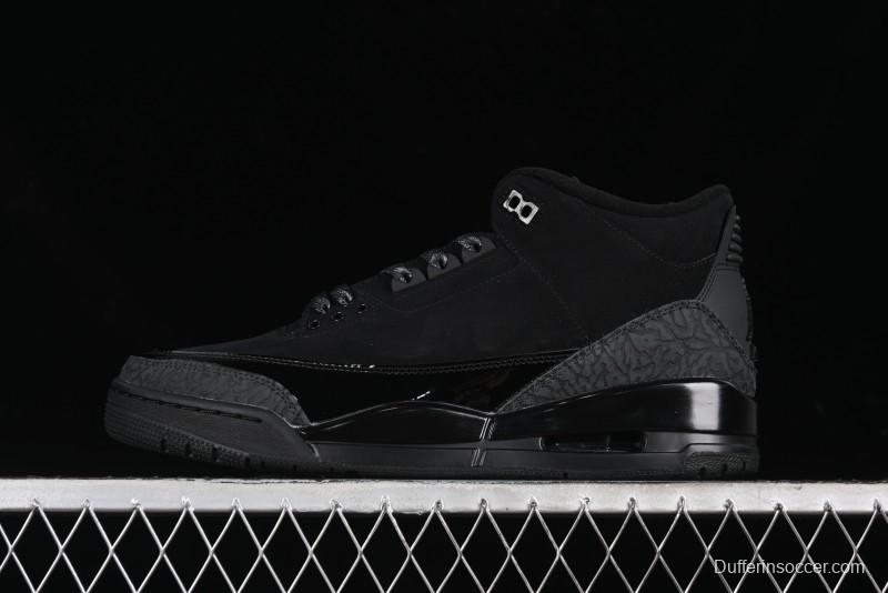Nike Air Jordan 3 Retro Basketball Shoes Midnight Black - CT8532-001