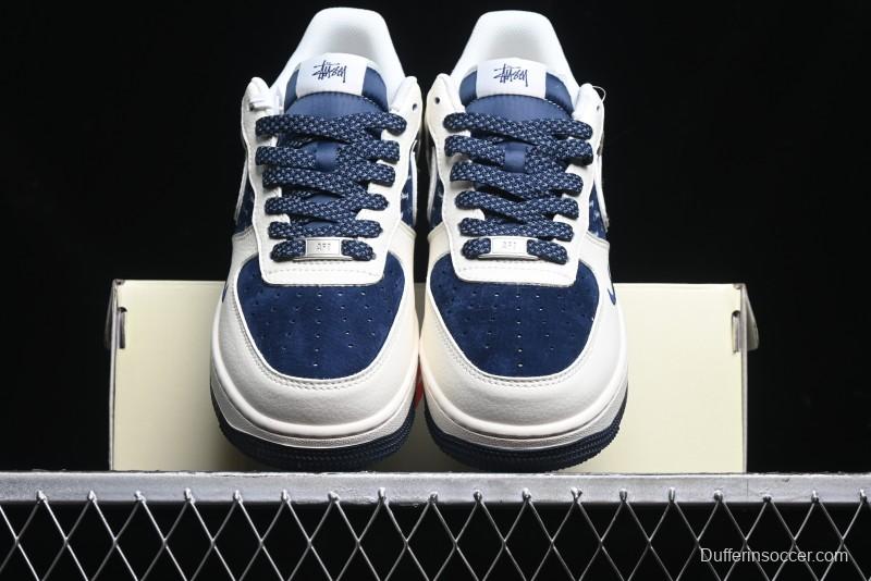 Nike Air Force 1 '07 Low Stussy Collaboration - White Black Sneakers - XZ6188-728